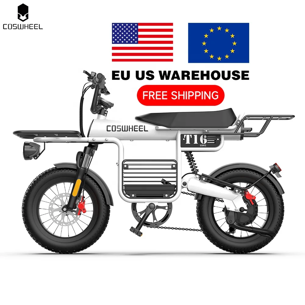 COSWHEEL T16 Hot Sale Electric City Bicycle Aluminum Alloy Frame with Step-Thru Hidden Lithium Battery Cheap Electric Road Bike