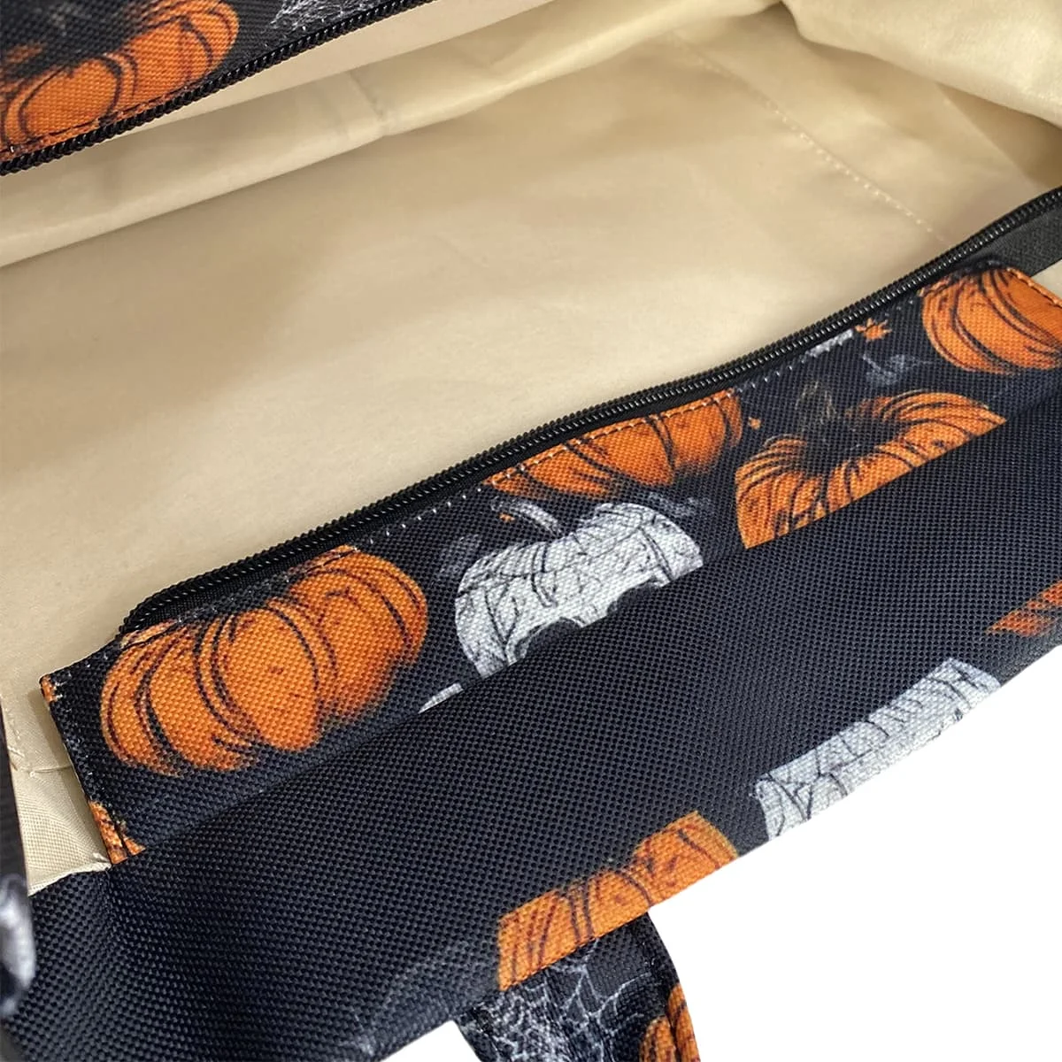 Wholesale Low Price Halloween Tote Reusable Canvas Bag for Trick or Treating Halloween Treats Bags