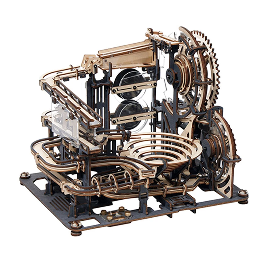 Robotime Rokr US Warehouse DIY Craft Mechanical Gear Toy LGA01 Marble Night City 3D Wooden Puzzle for Drop Shipping