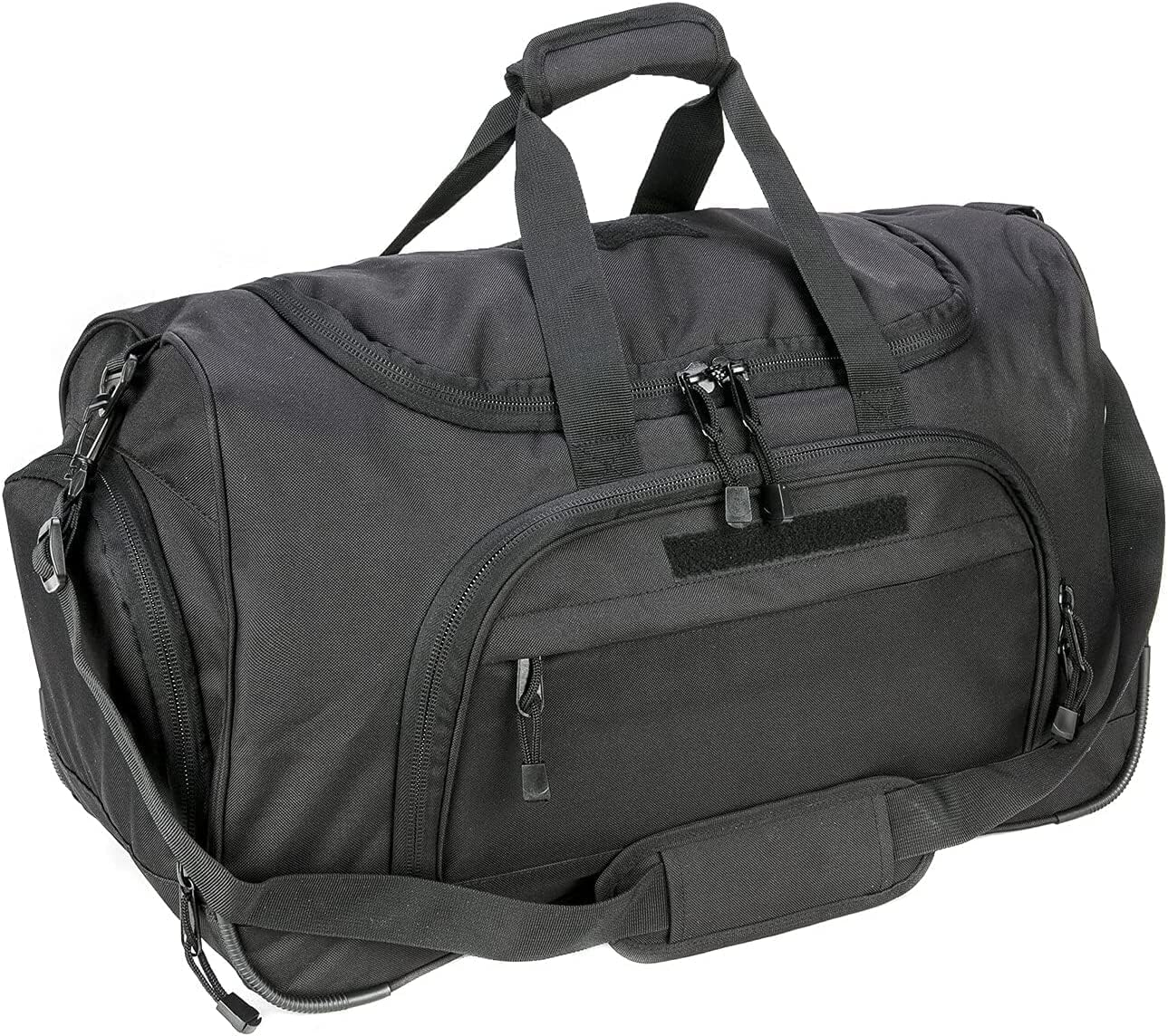 Gym Bag for Women & Men Tactical Duffle Military Weekender Work Out Lightweight Waterproof Sports Tote Shoe Pocket Black