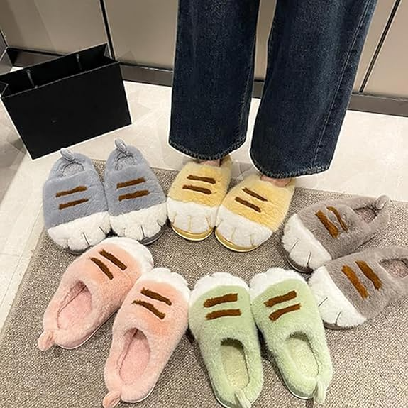 Cute Plush Cat Slippers - Cozy and Warm for Winter - Ultra-soft - Adorable Design