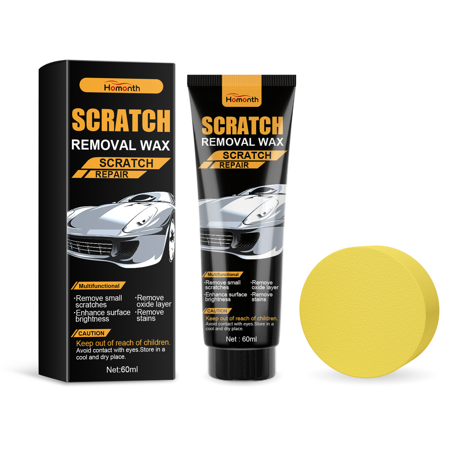 Automobile Scratch Repair Paste: Polishing, Coating for Fine Paint Scratches, Removing Scratches, Refurbishing, Repairing and Nursing Paste for Car Paint