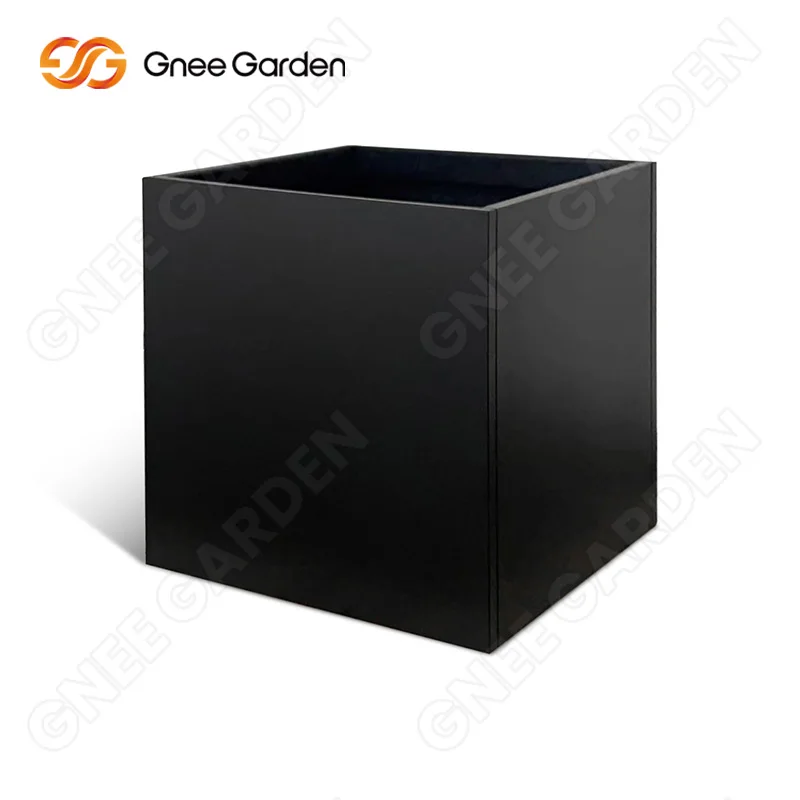 Black Steel Sheet Garden Planter Box Home Application Metal Planter Box