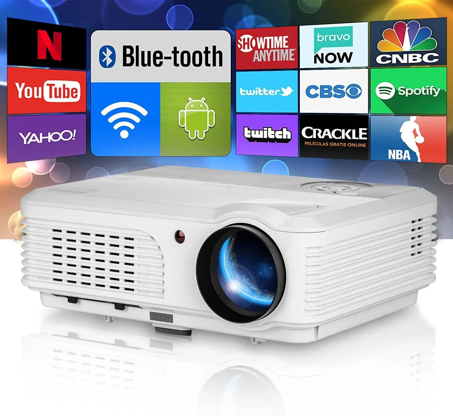 CAIWEI Free Shipping 4K Android 9.0 Projector 4K WiFi 5G LCD Home Theater 1080P Portable Projector