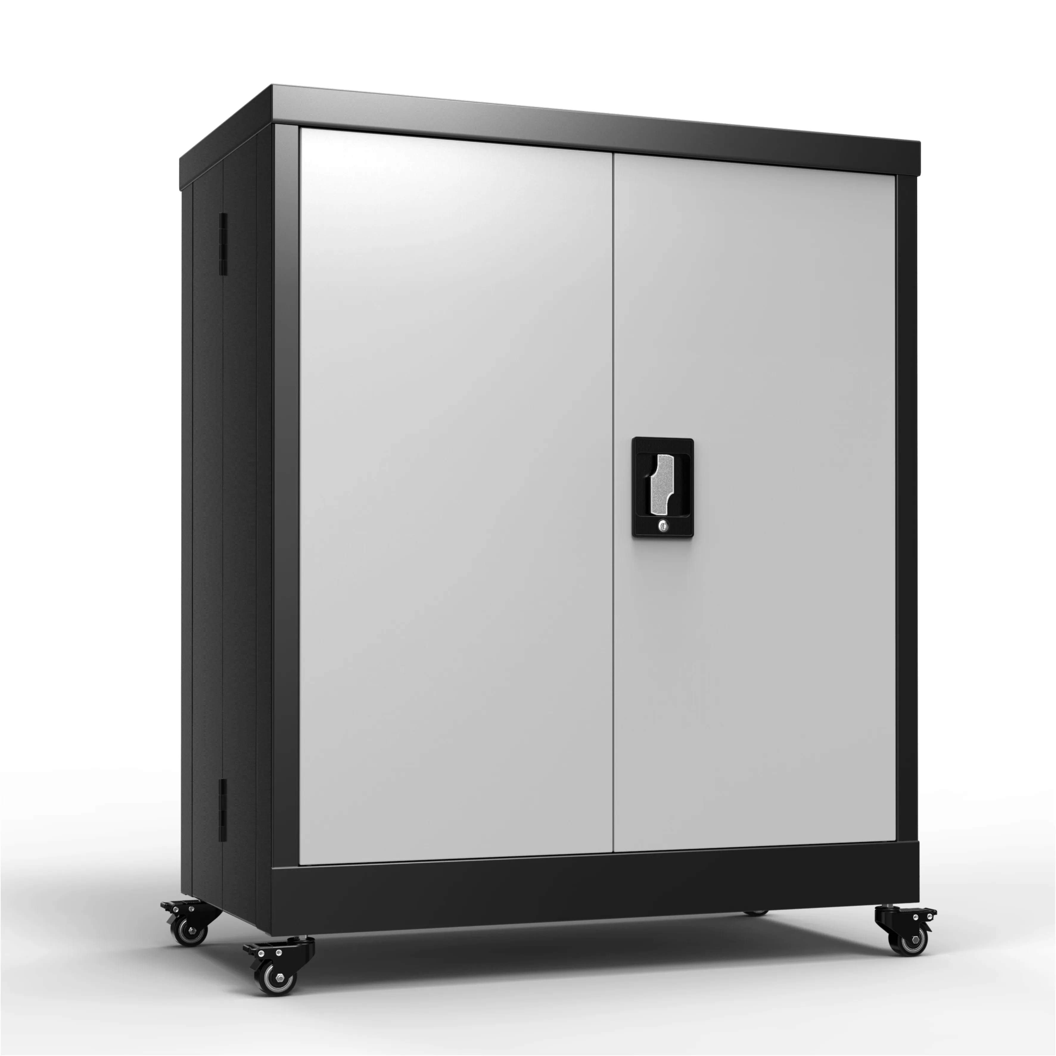 Multifunction Workshop Garage Storage Cabinet Tool Foldable Locking File Rolling Cabinet Easy Assembled Cabinet with Wheel Metal