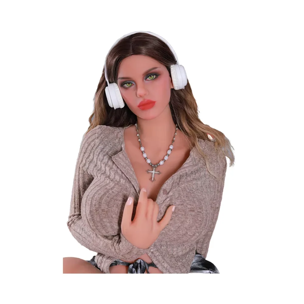 Full Body Sex Doll, Sex Doll Toy Real Life Size Jelly Breasts Auto Vagina Sucking Silicone Head Oral Fuckable Doll Woman