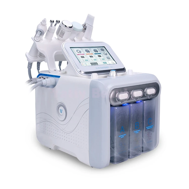 6 in 1 Multifunctional Hydra Deep Cleaning Oxygen Facial Bubble Aqua Peeling Dermabrasion Hydra Blackhead Remover Machine
