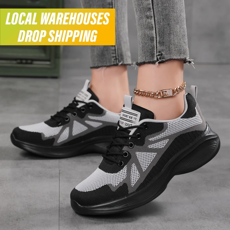 2025 Best Selling Women's Casual Lightweight Mesh Sneakers Breathable Lighted Dropshipping from Local Warehouse for USA EU UK