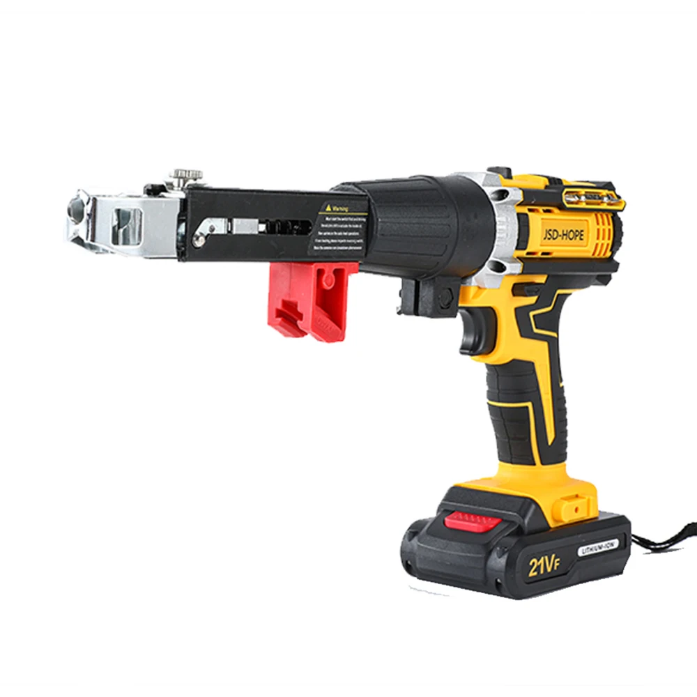 Chain Screw Gun One Machine for Two Purposes 21Vf  Yellow Lithium Battery Electric Drills Respond to Various Need