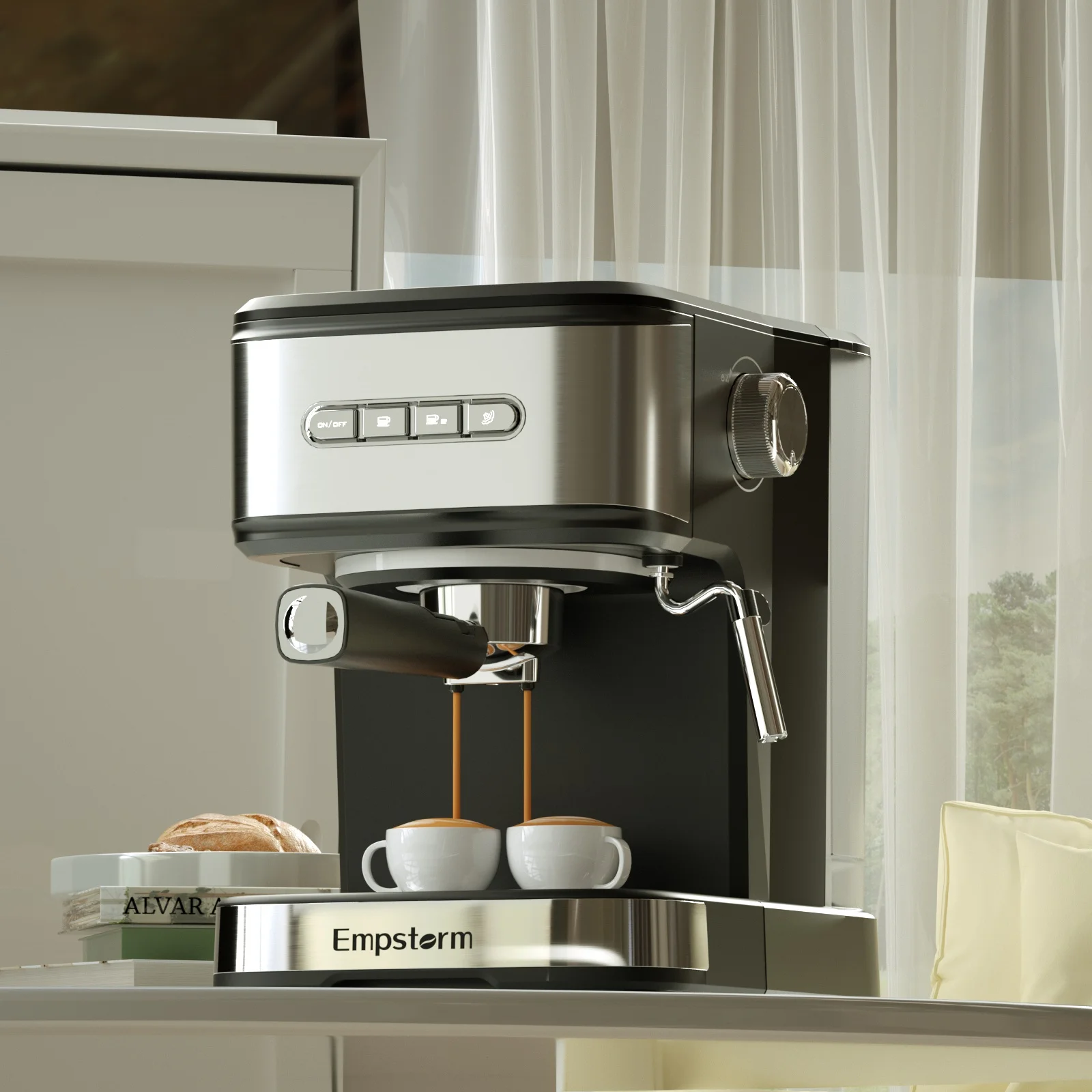 Empstorm 01E Semi-Automatic Electric Home Hotel Use Plastic Housing Espresso Coffee Machine for Nespresso Capsules