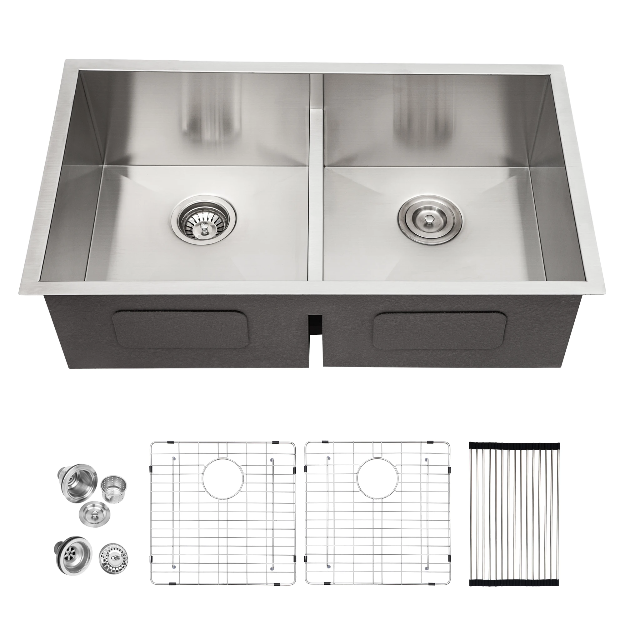 US Warehouse Delivery Commercial Grade Single Bowl Stainless Steel Kitchen Sink Handcrafted Sink
