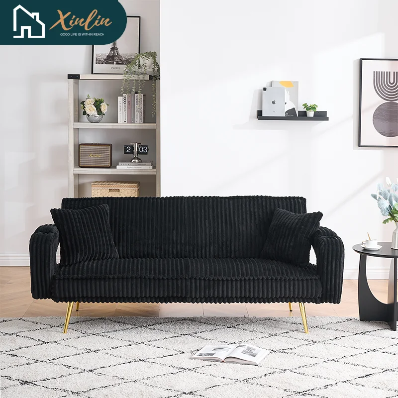 Free Shipping US Modern & Simple Straight-Row Sofa for Living Rooms Bedrooms Balconies Bathrooms