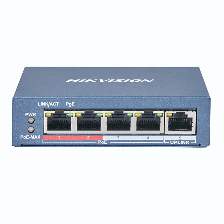 DS-3E0505P-E HIK 4 Port Gigabit Unmanaged POE Network Switch