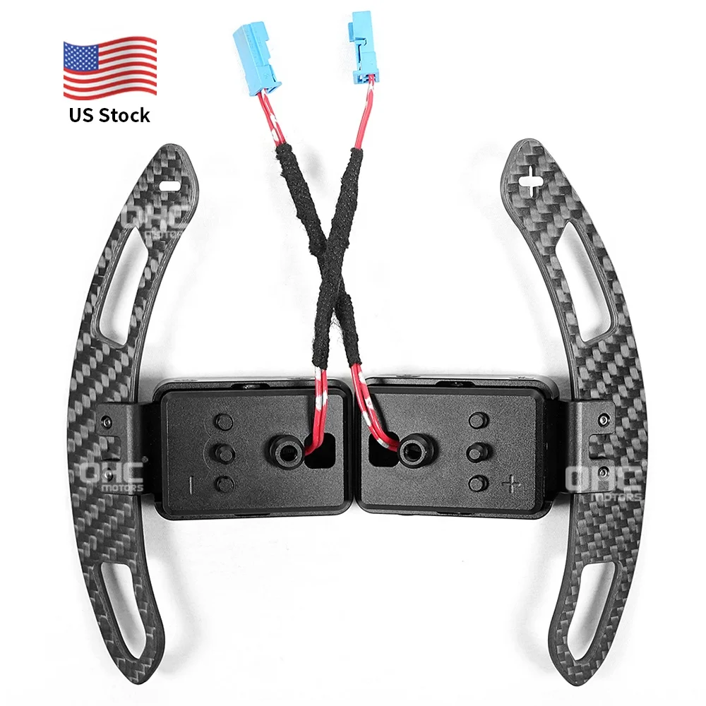USA Stock F Chassis Steering Wheel Carbon Fiber Magnetic Paddle Shifter Black for Bmw F30 F80 M4 F82 F32 F36 F22 F90 F10 F11 F07