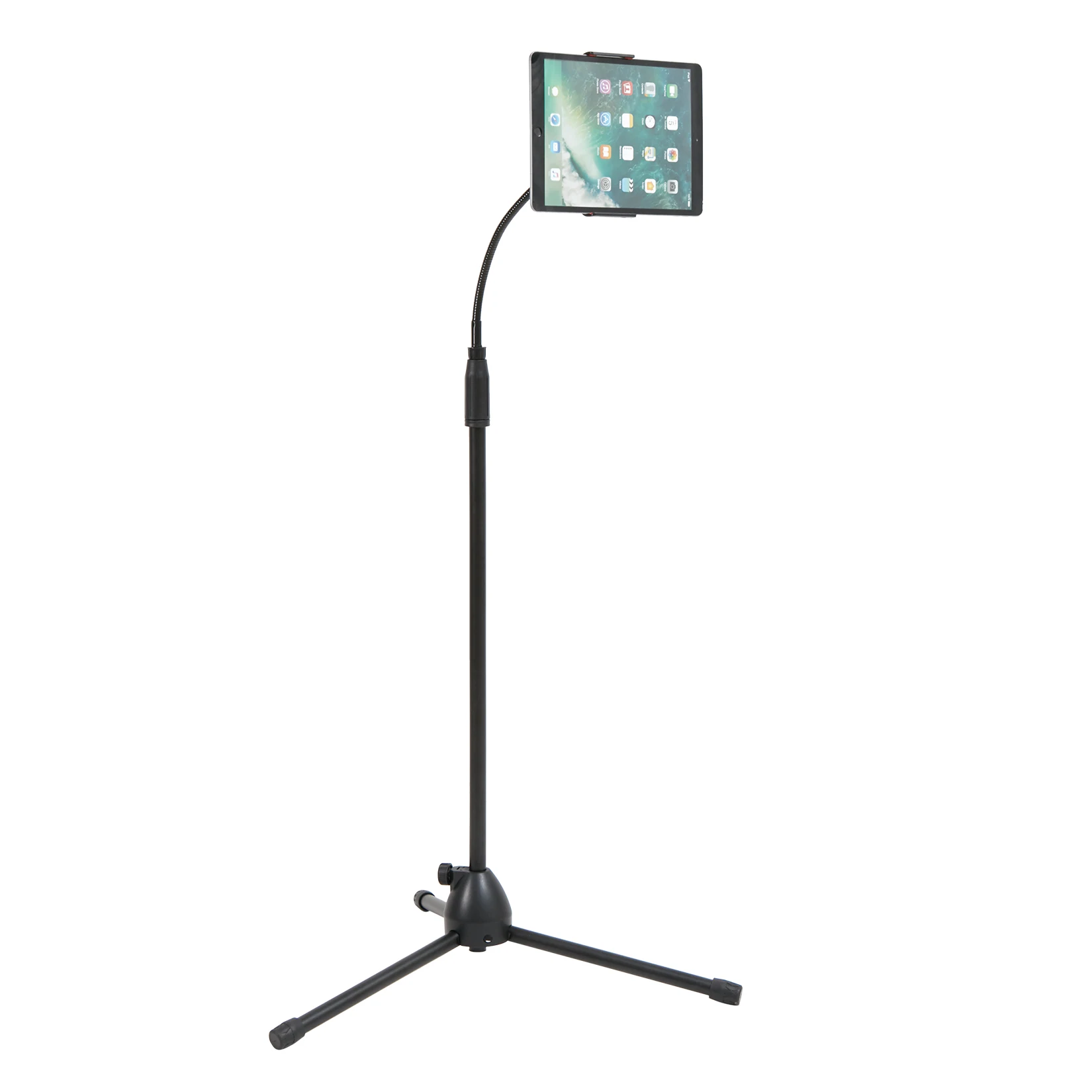 Height Adjustable Gooseneck Floor Phone Tablet Stand for 4.7-10 Inches