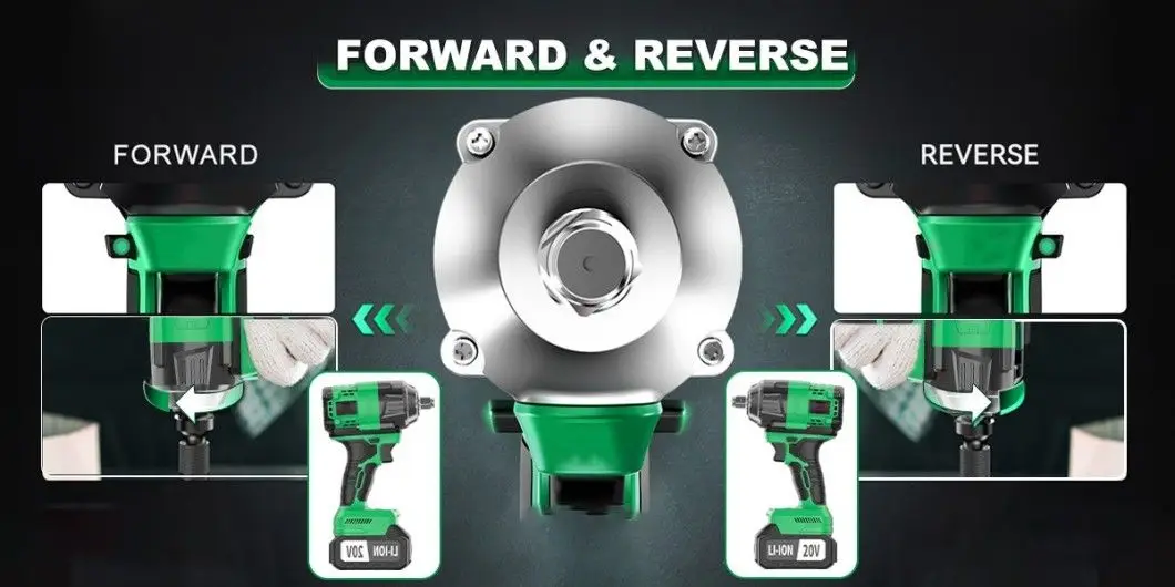 20V Cordless Impact Wrench, Max Torque 800nm, 3 in 1 Electric Wrench
