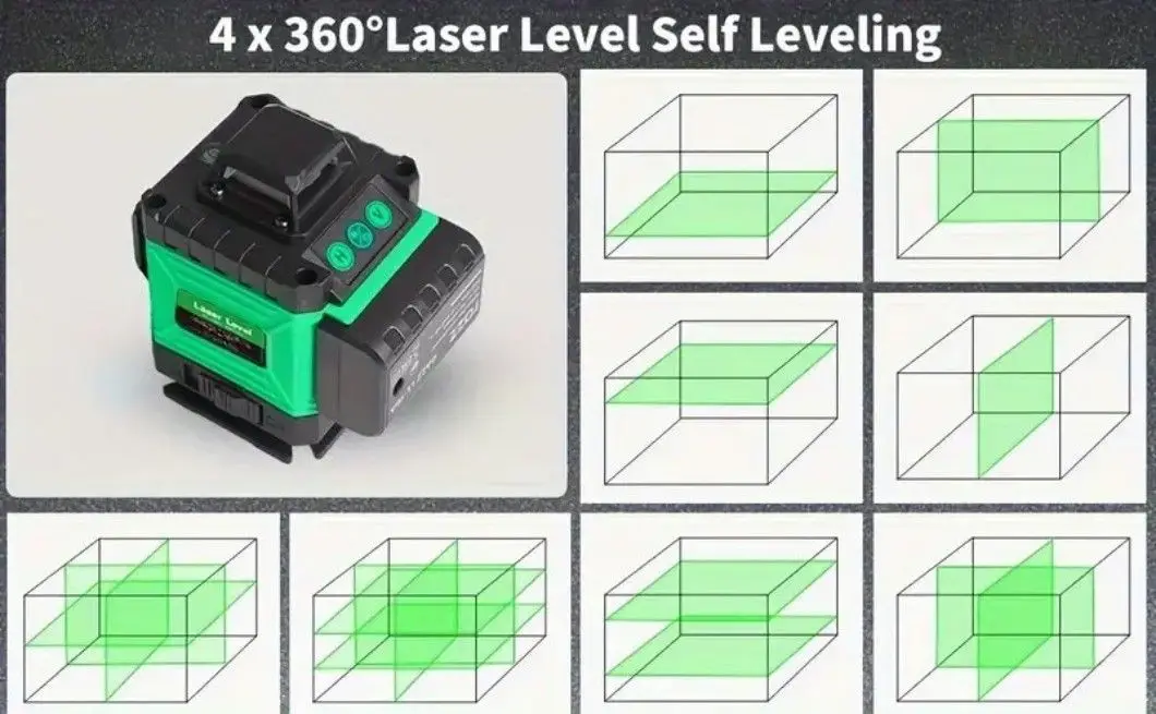 Multifunctional 4D 16 Lines Green Laser Level 360