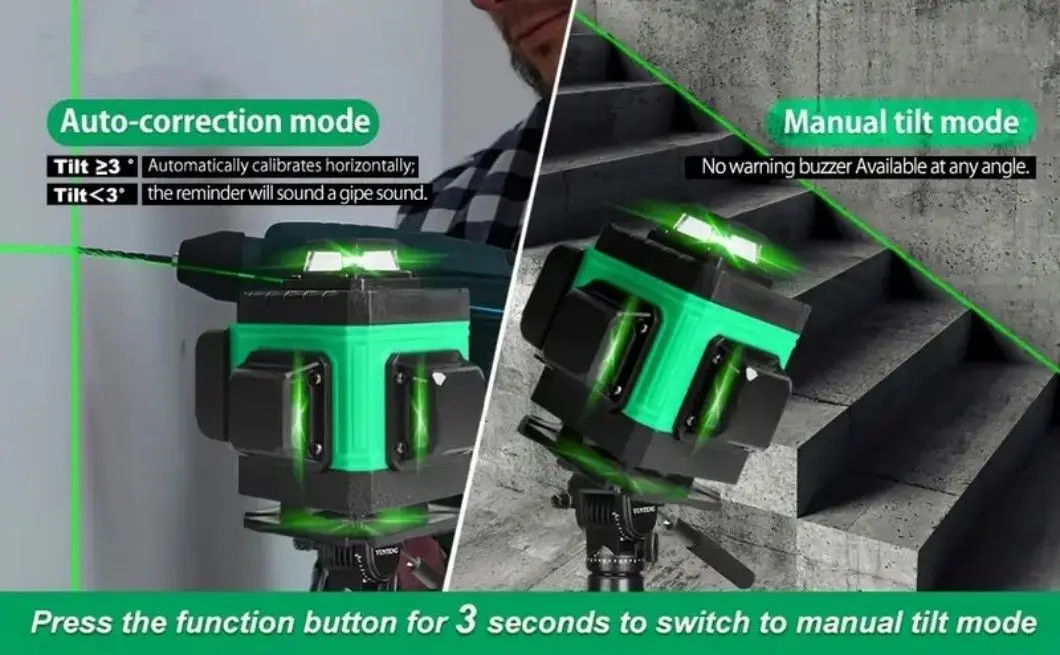 Multifunctional 4D 16 Lines Green Laser Level 360