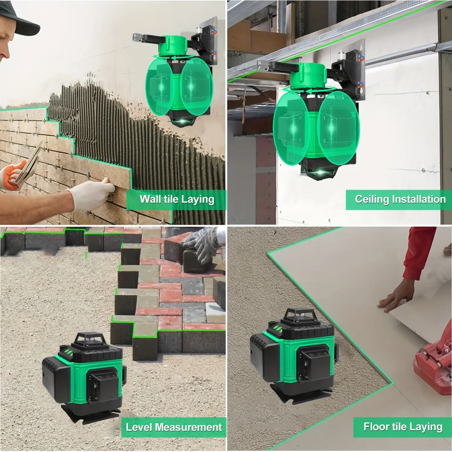 Multifunctional 4D 16 Lines Green Laser Level 360