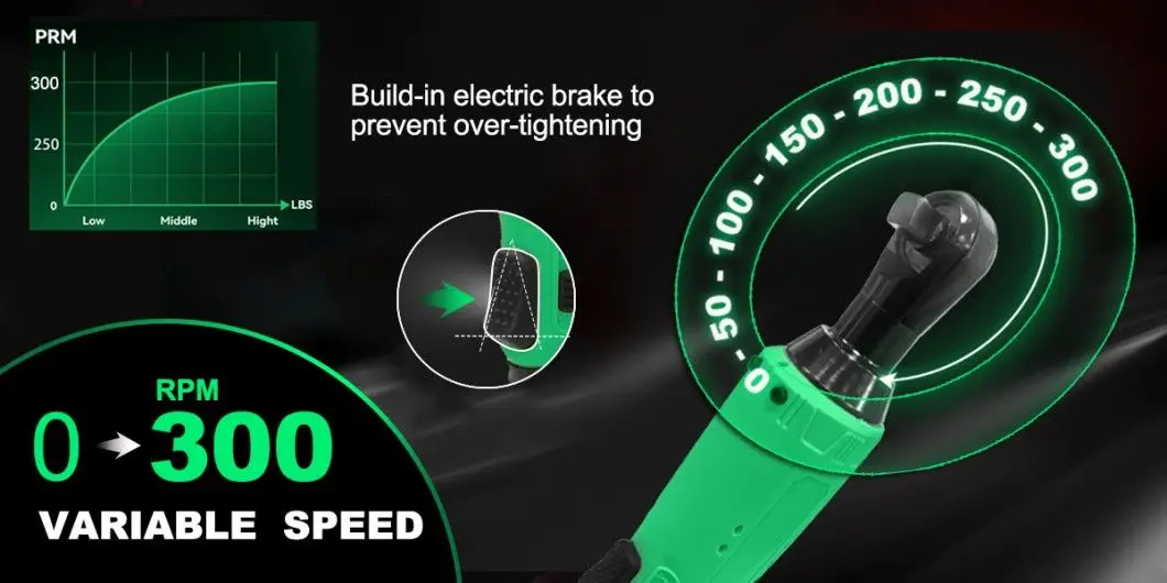 12V Ratchet Wrench, 45nm Torque, Electric Impact Wrench for Car