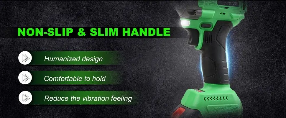 20V Cordless Impact Wrench, 2 in 1 Electric Wrench, Max Torque 650nm