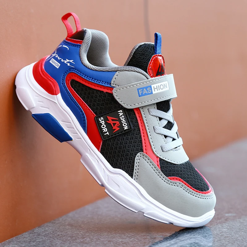 Kids' Casual Sports Sneakers Breathable Summer Mesh Hook&Loop Lace-Up for Students' School Running for Boys Girls for Autumn