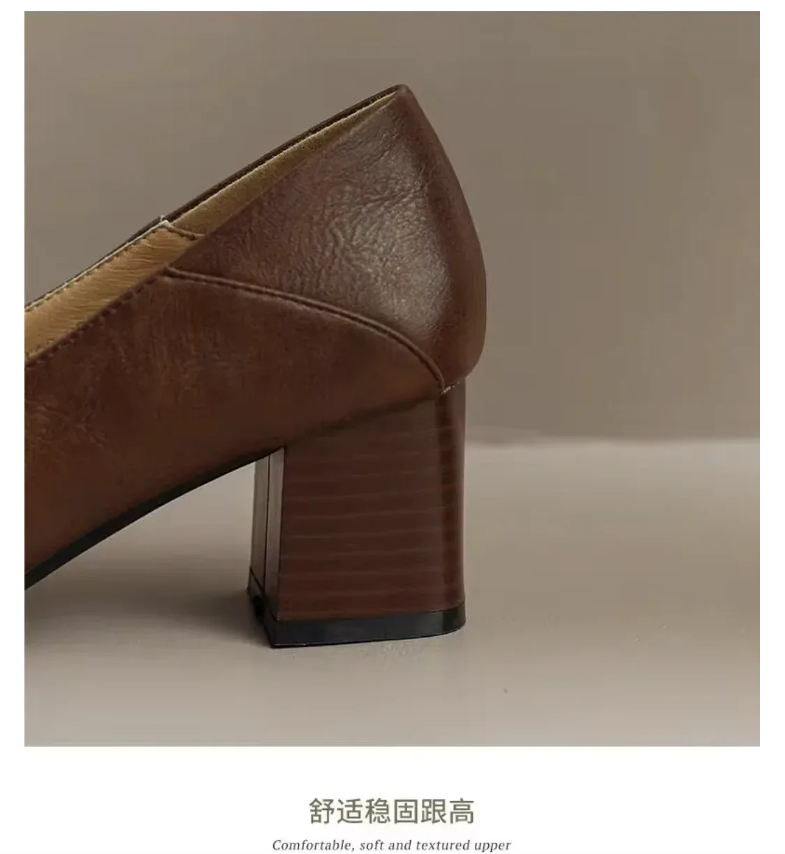 Women's Retro Bowknot High Elegant Square Toe Stiletto Chunky Slip-On Casual Party Dress Pumps Solid 5cm Spring Autumn Fashion