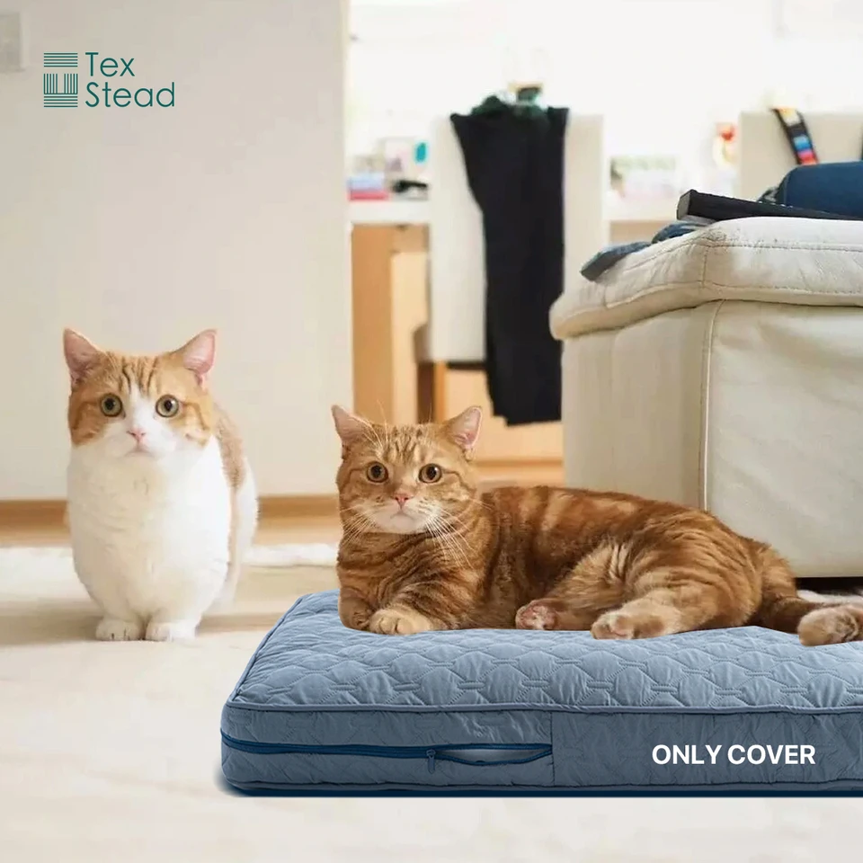 1pc Orthopedic Dog Beds Cover for Large Dogs, Dog Bed Washable Cover Foam Pet Mat, Multi-Needle Quilting Dog Crate Bed Cover