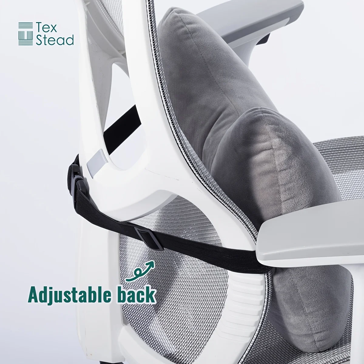 Ergonomic Bone-Shaped Neck & Lumbar Support Pillow -Adjustable Cervical Relief for Home, Office, or Travel -Stain-Resistant Gray