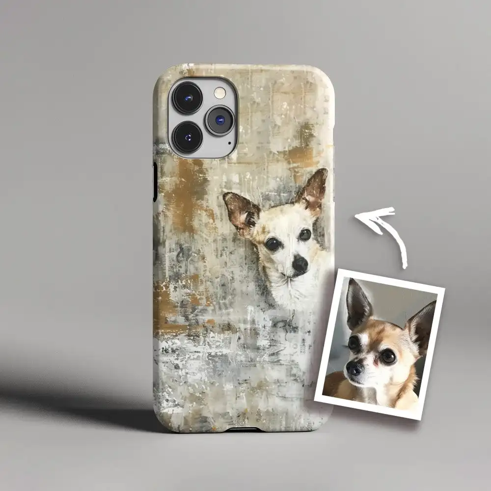 Custom Pet Portrait 'Snowfield' Special Edition Phone Case for iPhone Samsung PC Material Animal Decoration