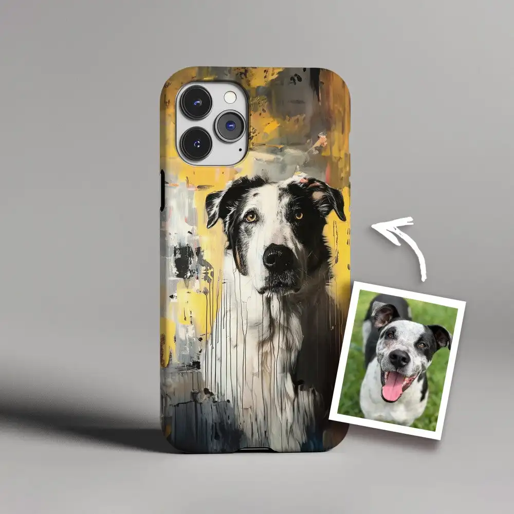Custom Pet Portrait Modern Minimalist Phone Case for iPhone Samsung PC Material Animal Decoration