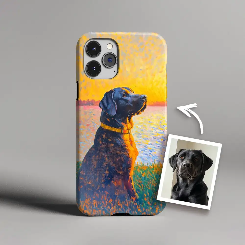 Custom Monet Pet Portrait Phone Case for iPhone Samsung Waterproof Shockproof PC Pets Printing Mobile Phone Protector