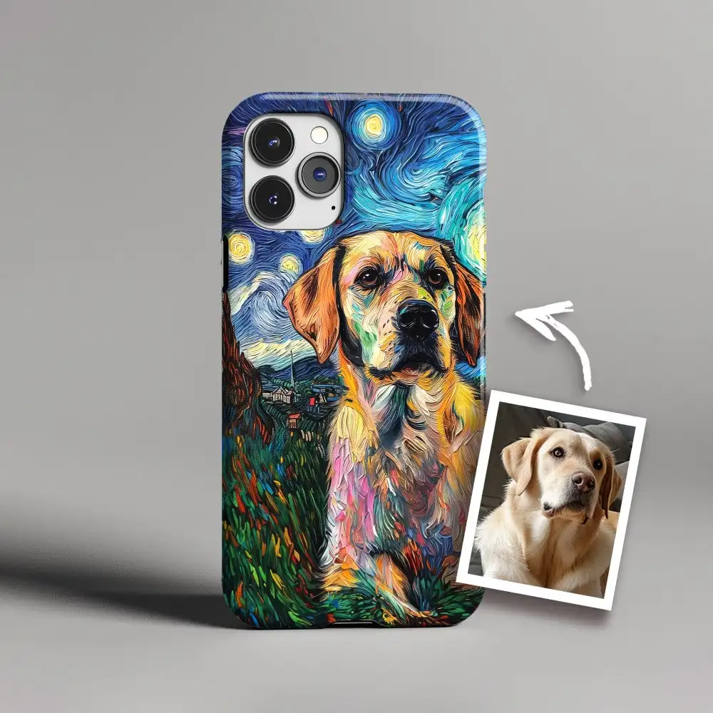 Custom Pet Portrait VG-Starry Night 3D Wall Art Decor PC Phone Case for iPhone and Samsung Animal Design