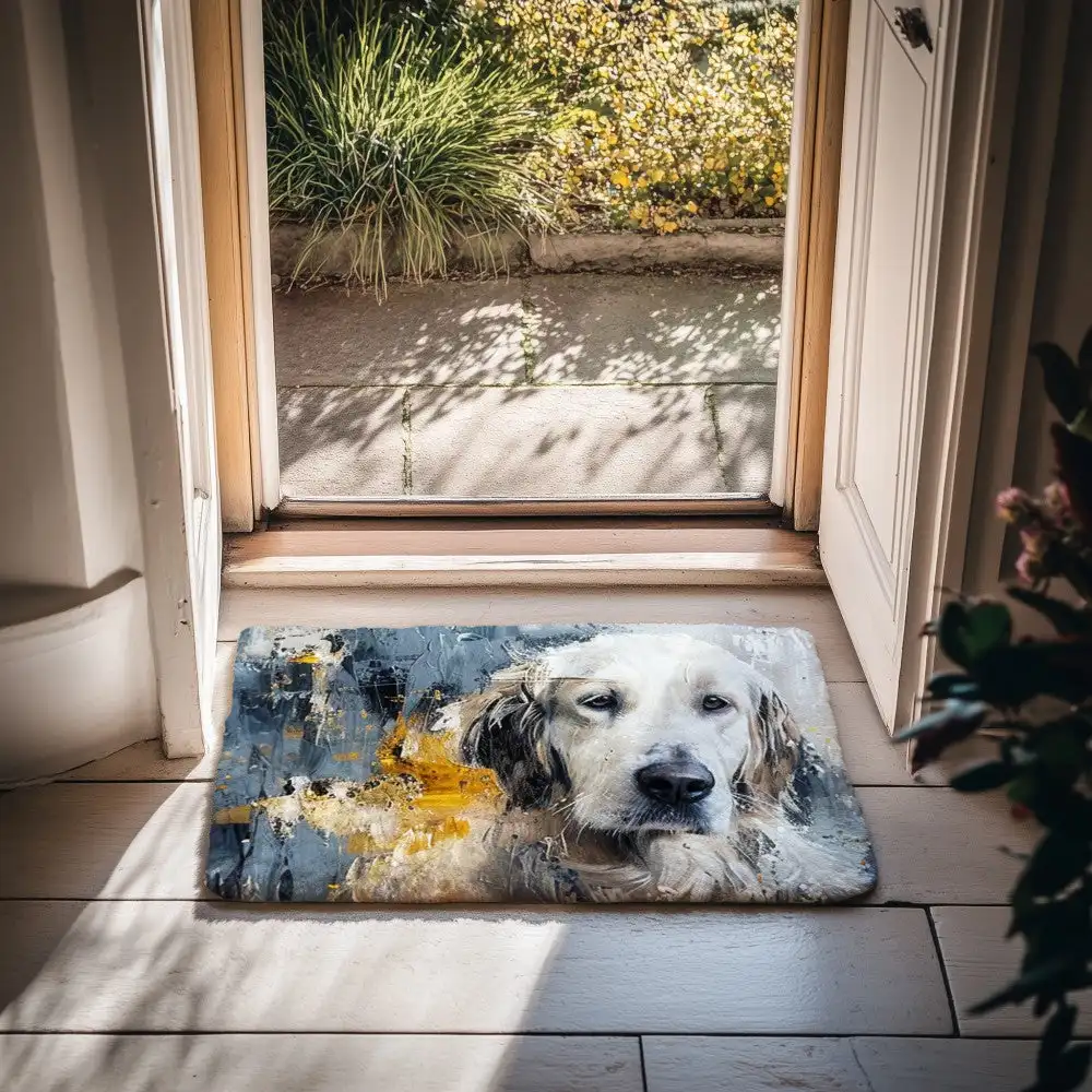 Custom Pet Portrait 3D Wall Art Decor Special Edition 'Frosted Glass' Doormat Made of Durable Polyester