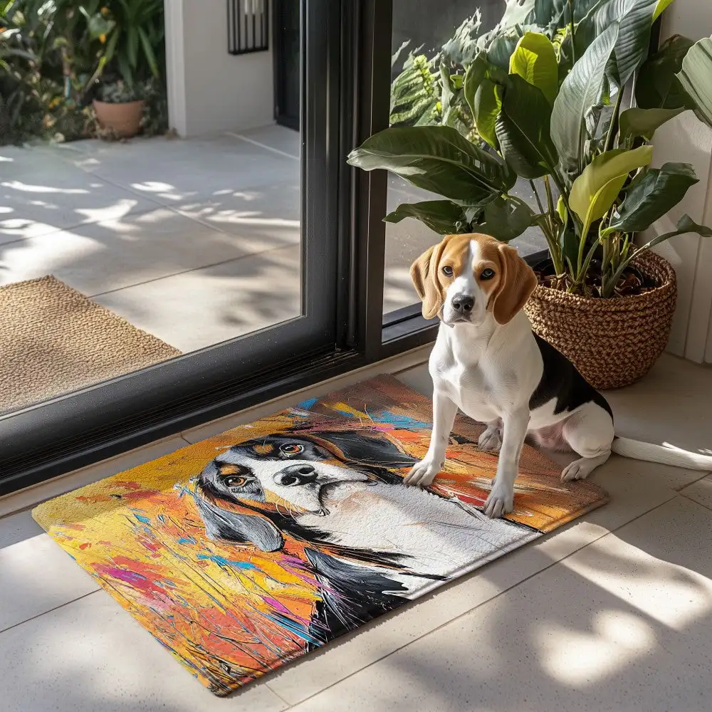 Custom 3D Wall Art Decor Abstract Expressionism Pet Portrait Durable Polyester Rubber PVC Materials for Indoor Outdoor Home Use