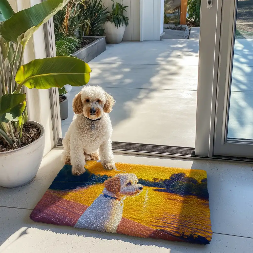 Custom Monet Pet Portrait 3D Wall Art Decor Cute Polyester Doormat for Home Hotel Woven Custom Printed Logo Outdoor Entrance