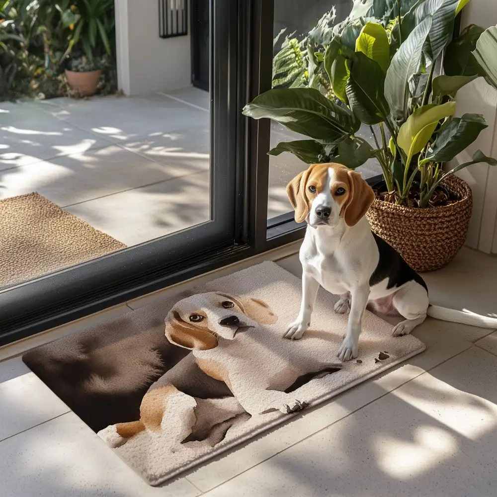 Custom Pet Portrait Watercolor Painting Custom Doormat 3d Wall Art Decor