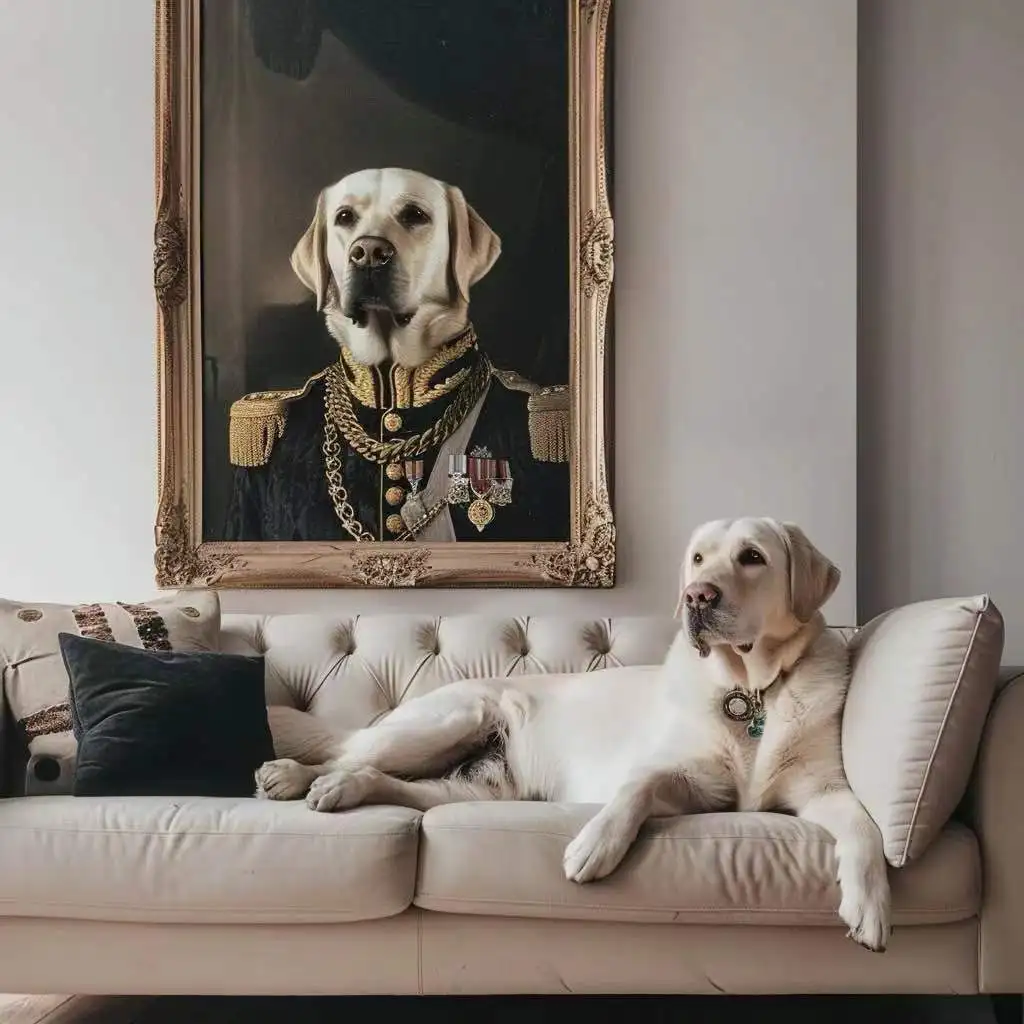 Custom 3D Wall Art Decor Pet Portrait Series in Art Deco Style Cartoon Texture Uniform