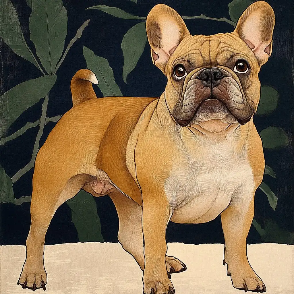 Custom Japanese Ukiyo-e Style Pet Portrait Art Deco Wall Decor Texture Portrait