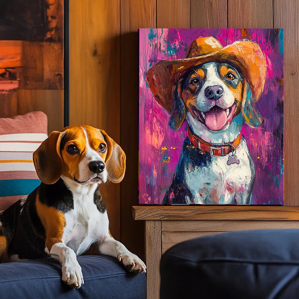 Custom Art Deco Pet Portrait 