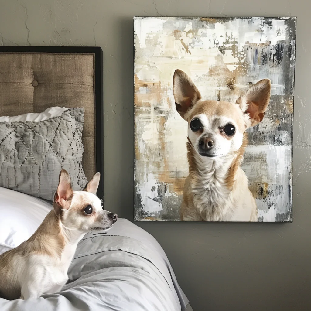 Custom 'Snowfield' Pet Portrait Art Deco Wall Decor Style Special Edition Texture Artwork