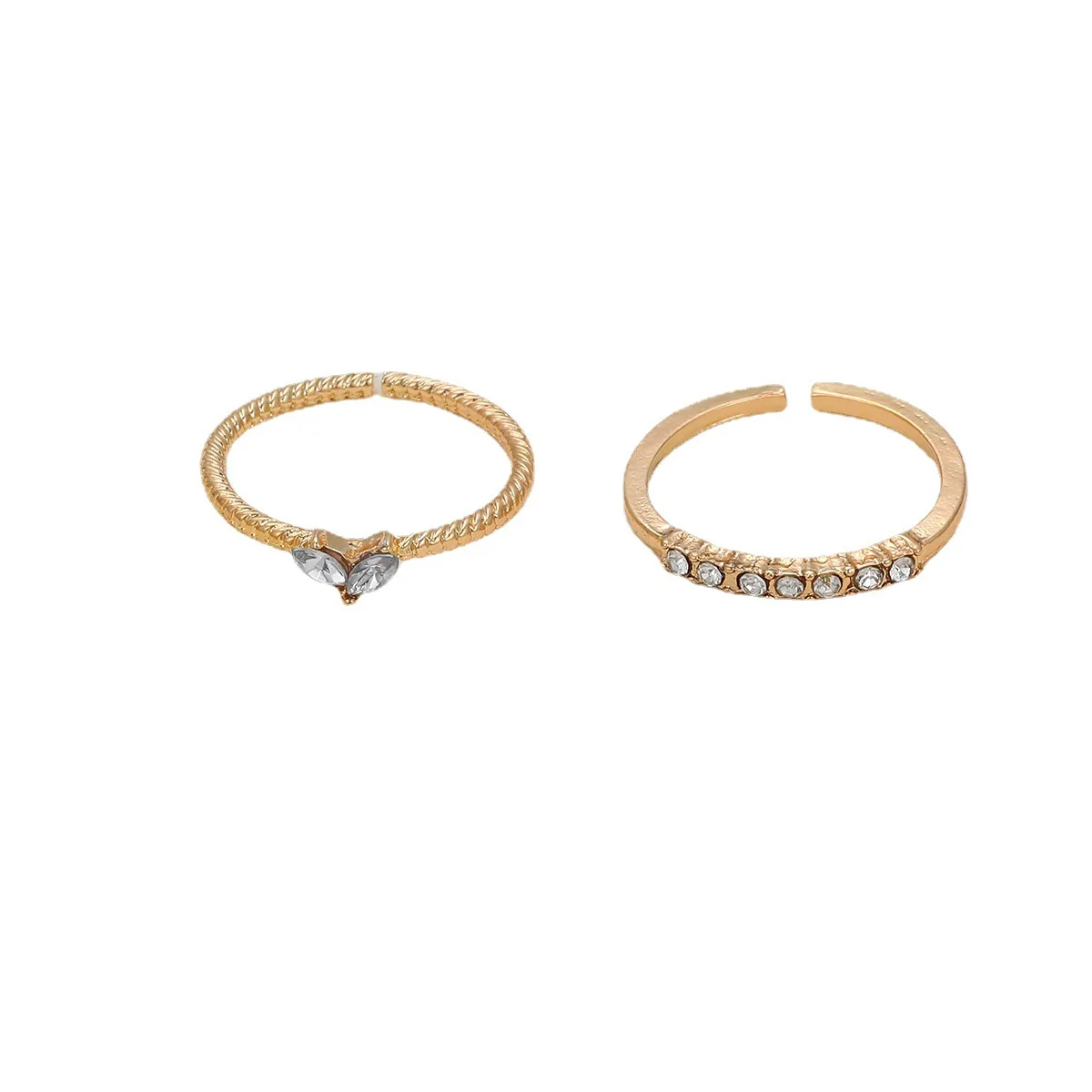 Luxury Heart-Shaped Rhinestone Joint Ring
