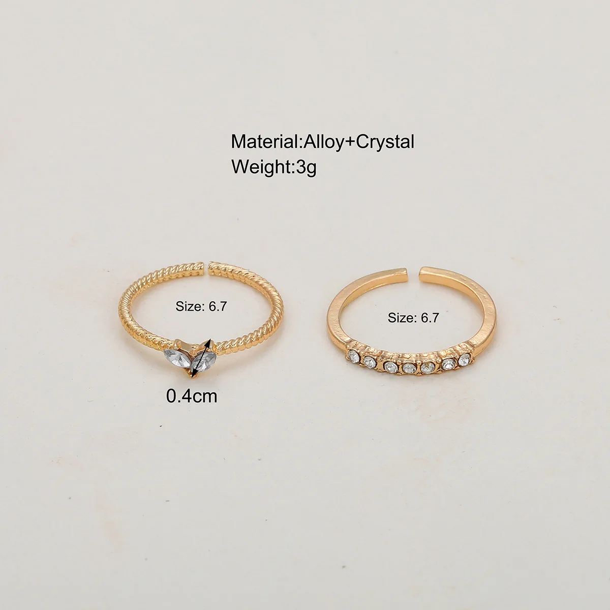 Luxury Heart-Shaped Rhinestone Joint Ring