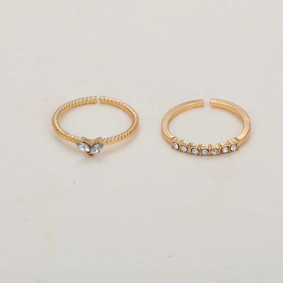 Luxury Heart-Shaped Rhinestone Joint Ring