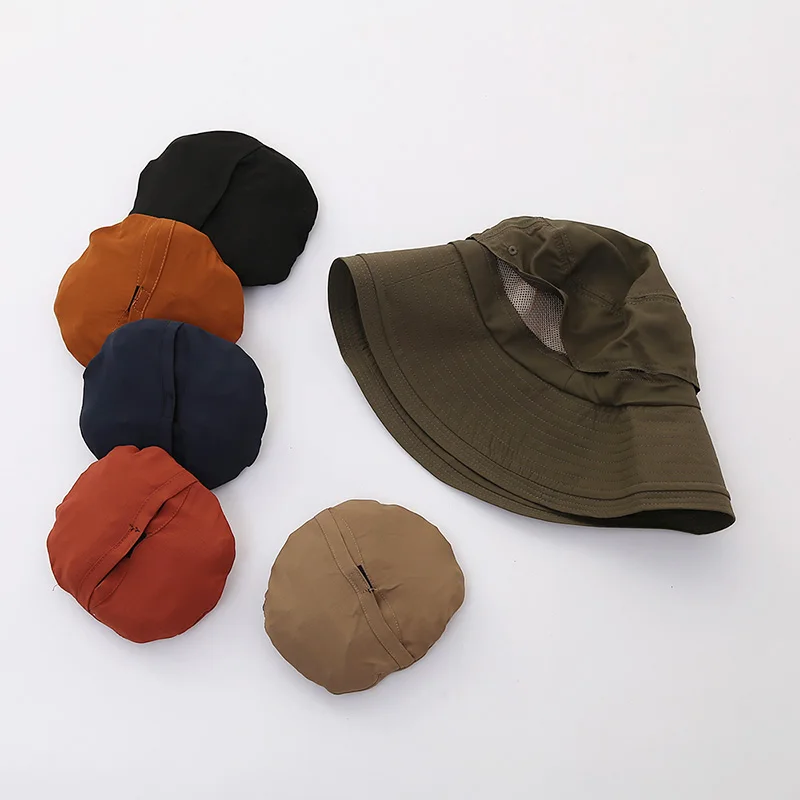 Trend Style Casual Spring Summer Foldable Women's Lightweight Breathable Men's Outdoor UV Shade Sun Fishman Hat Wholesales