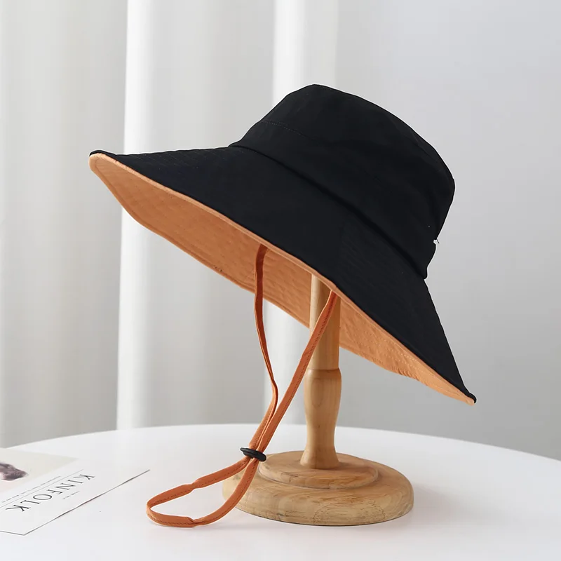 Trend Style Casual Spring Summer Foldable Women's Lightweight Breathable Outdoor UV Shade Sun Fishman Hat Wholesales