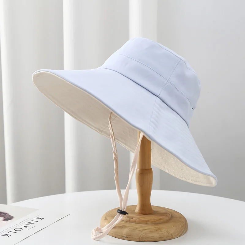 Trend Style Casual Spring Summer Foldable Women's Lightweight Breathable Outdoor UV Shade Sun Fishman Hat Wholesales