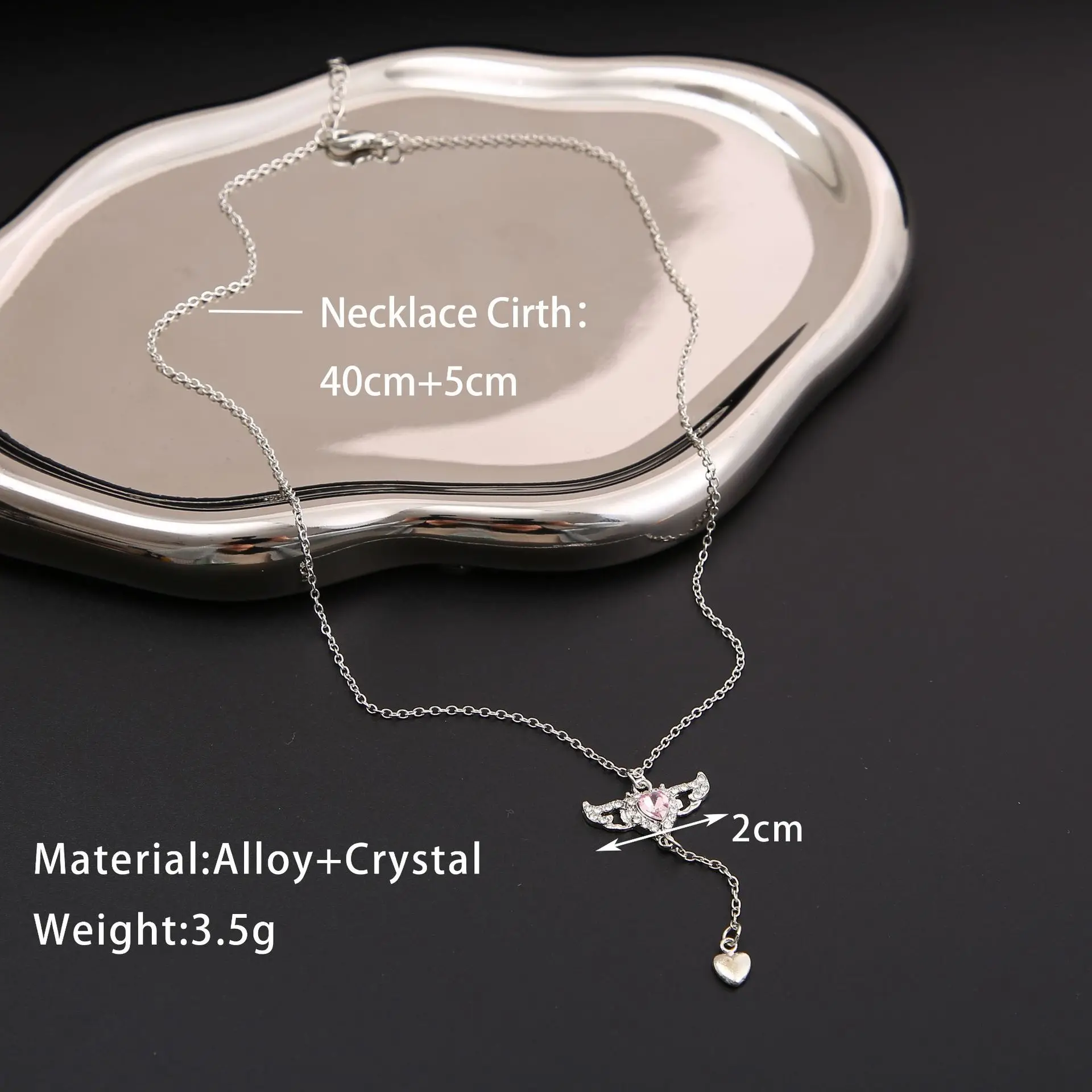 New Pink Girl Love Pearl Necklace Women's Light Luxury Niche Premium Plated Layered Chain Versatile and Sweet Clavicle Necklace