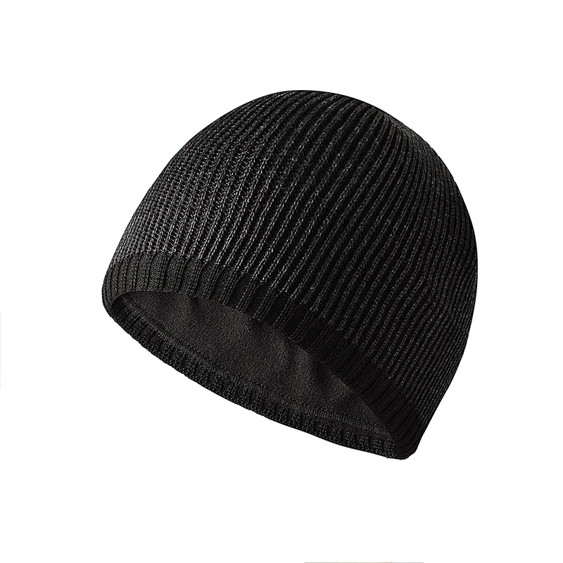 Autumn/Winter Men's Versatile Fleece Cycling Hat Windproof Ear Protection Fashionable Color-Block Design for Outdoor Sports