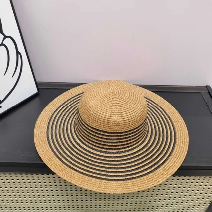 2025 Newest Wholesale Holiday Hand Woven Large Straw Hat Outdoors Cap Ladies Summer Straw Beach Bag